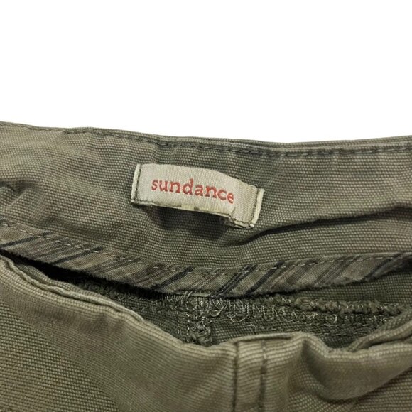 40% off! Sundance women’s pants 29 US 8 green canvas side zip cargo style low ri - Picture 2 of 6